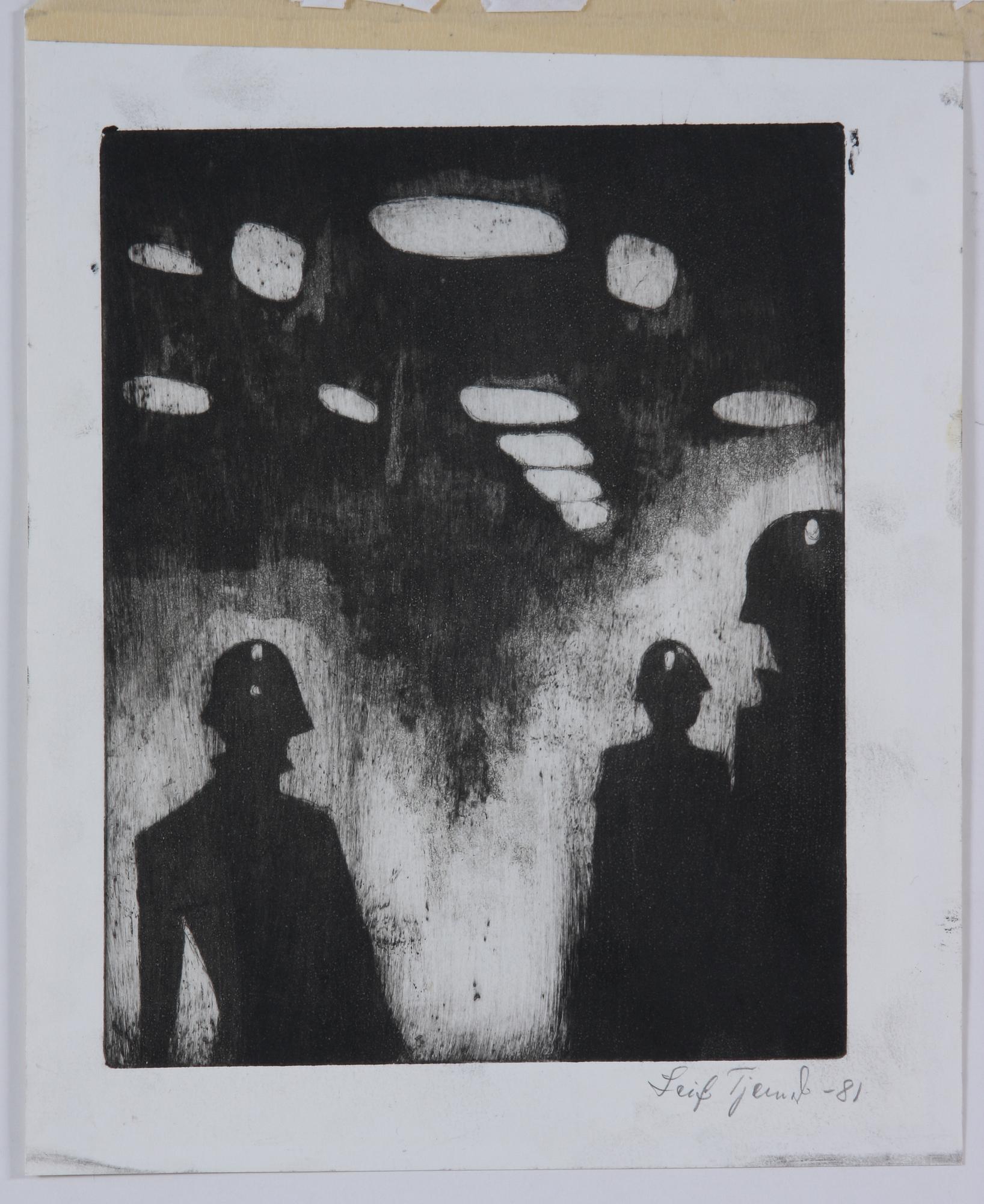 LEIF TJERNED, etsningar, 2 st, sign o dat -81.