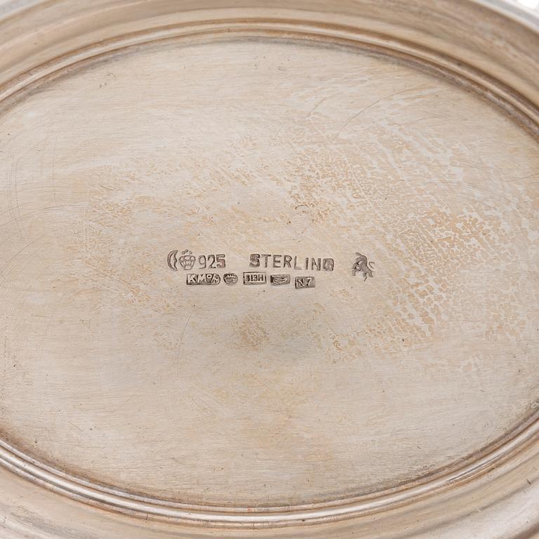 A three-piece silver coffee set, Germany 20th century, Finnish control marks stamped in 1966.