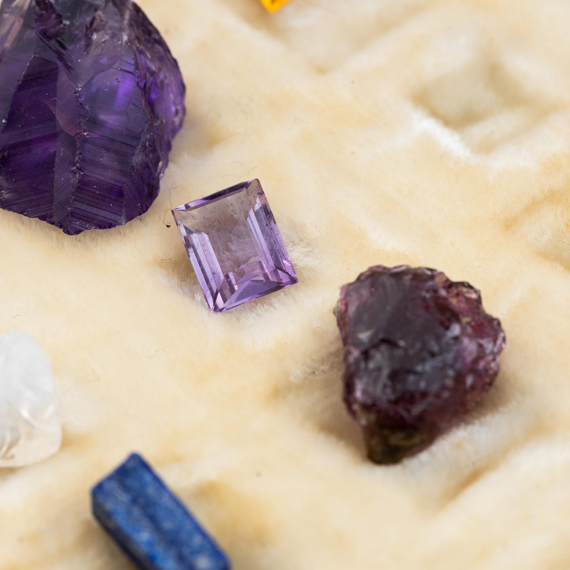 A case with 56 loose gemstones.