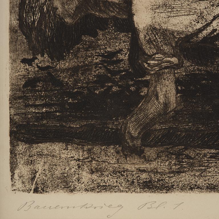 Käthe Kollwitz, "Die Pfluger" ur: Bauernkrieg (Peasant's War).