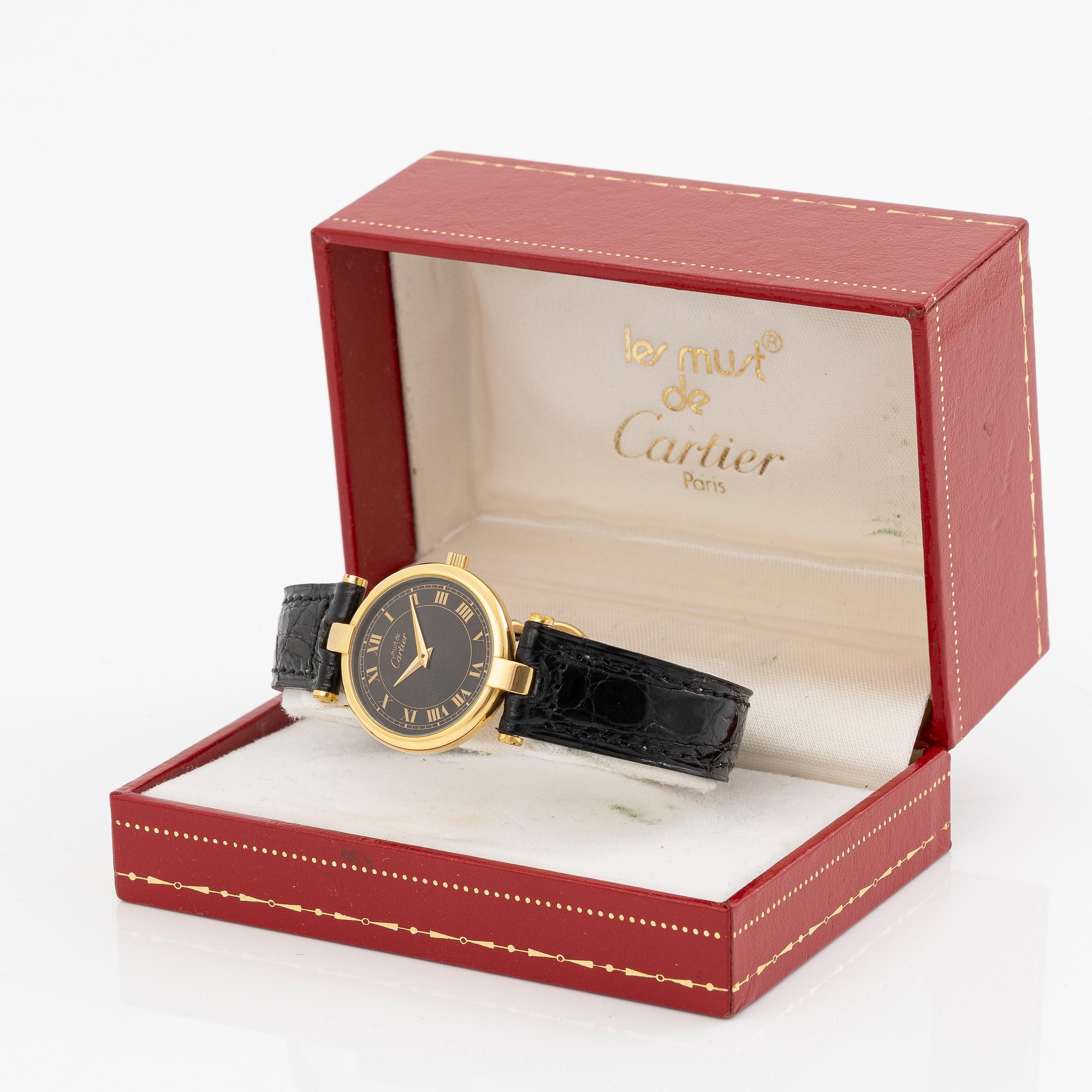 must de Cartier, VLC, “Spider Tropical Dial”, wristwatch, 24 mm.