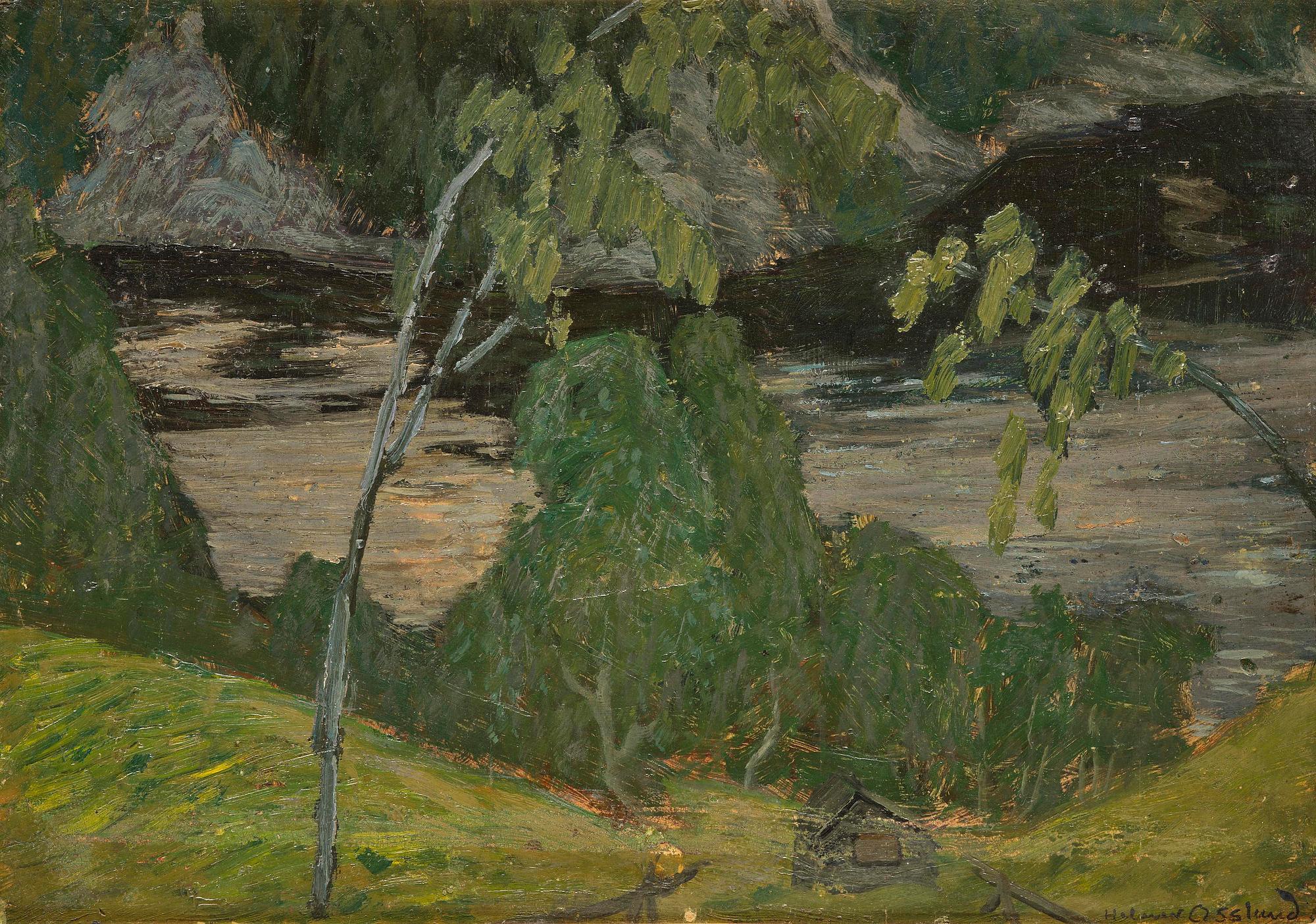 Helmer Osslund, "Afton vid Faxelven".