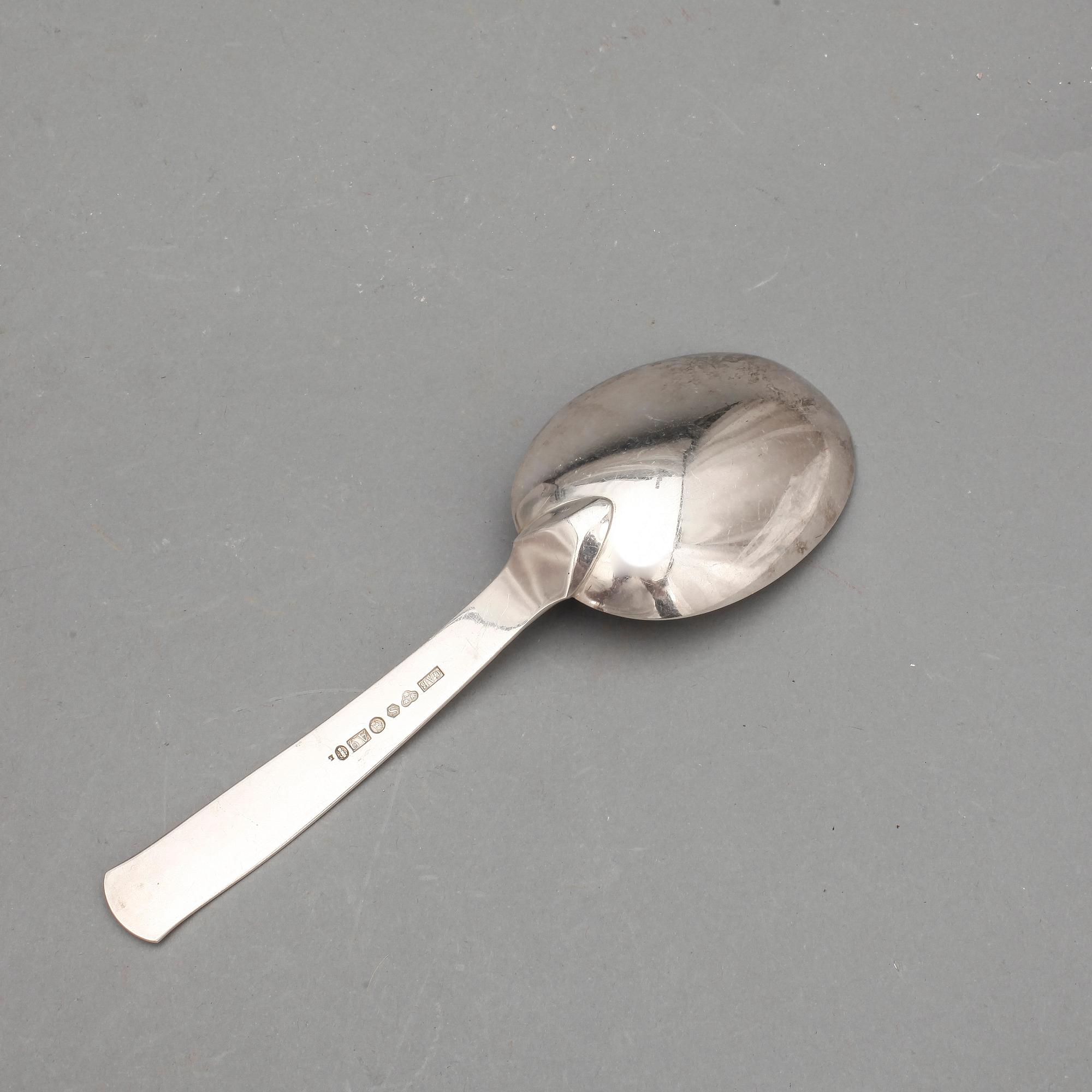 SKEDAR, 10 delar, silver, "Rosenholm", GAB, Stockholm, omkring 1960. Totalvikt ca 465 g.