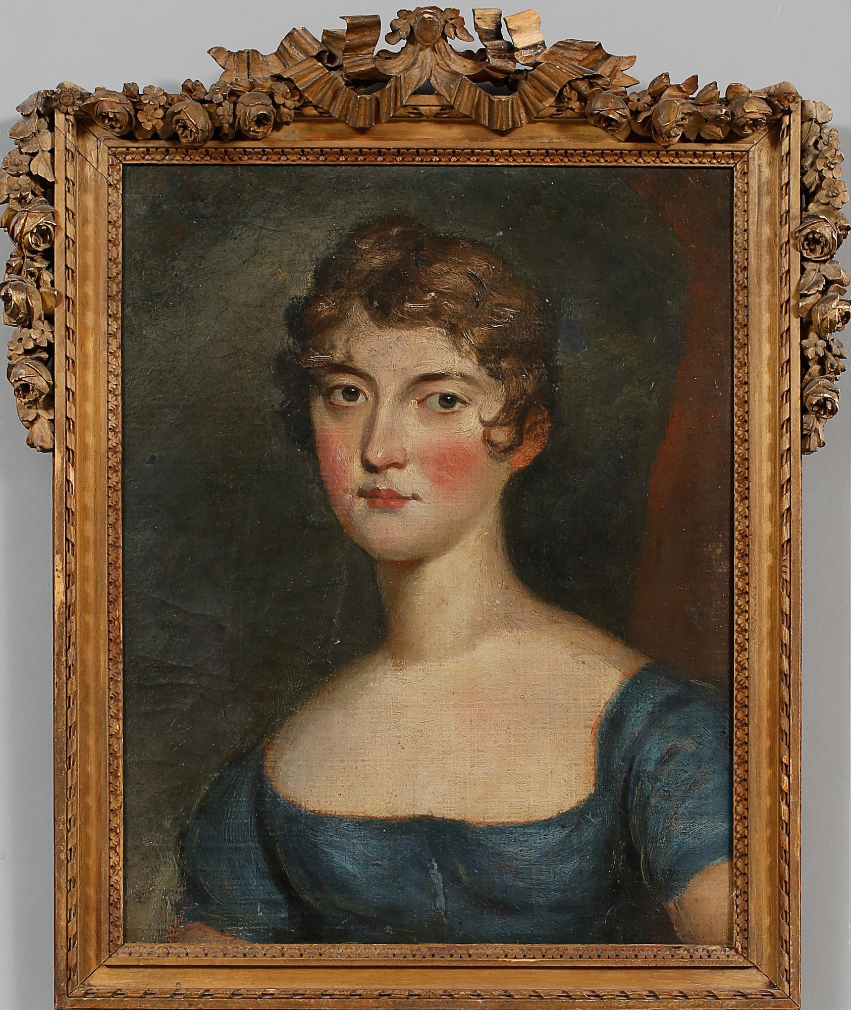 OKÄND KONSTNÄR, olja på duk, osignerad, omkring 1800-talets mitt.