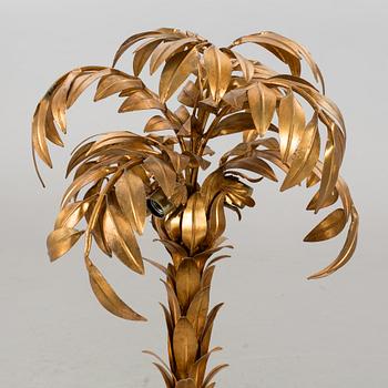 Gilt Metal Palm Tree Floor Lamp by Hans Kogl, Germany.