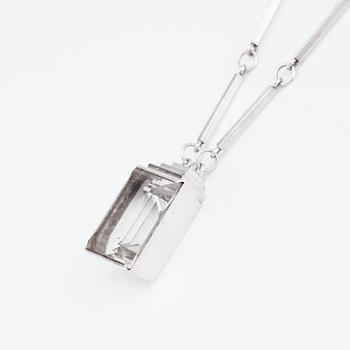 Wiwen Nilsson, hängsmycke, Lund 1943, sterling och bergkristall.