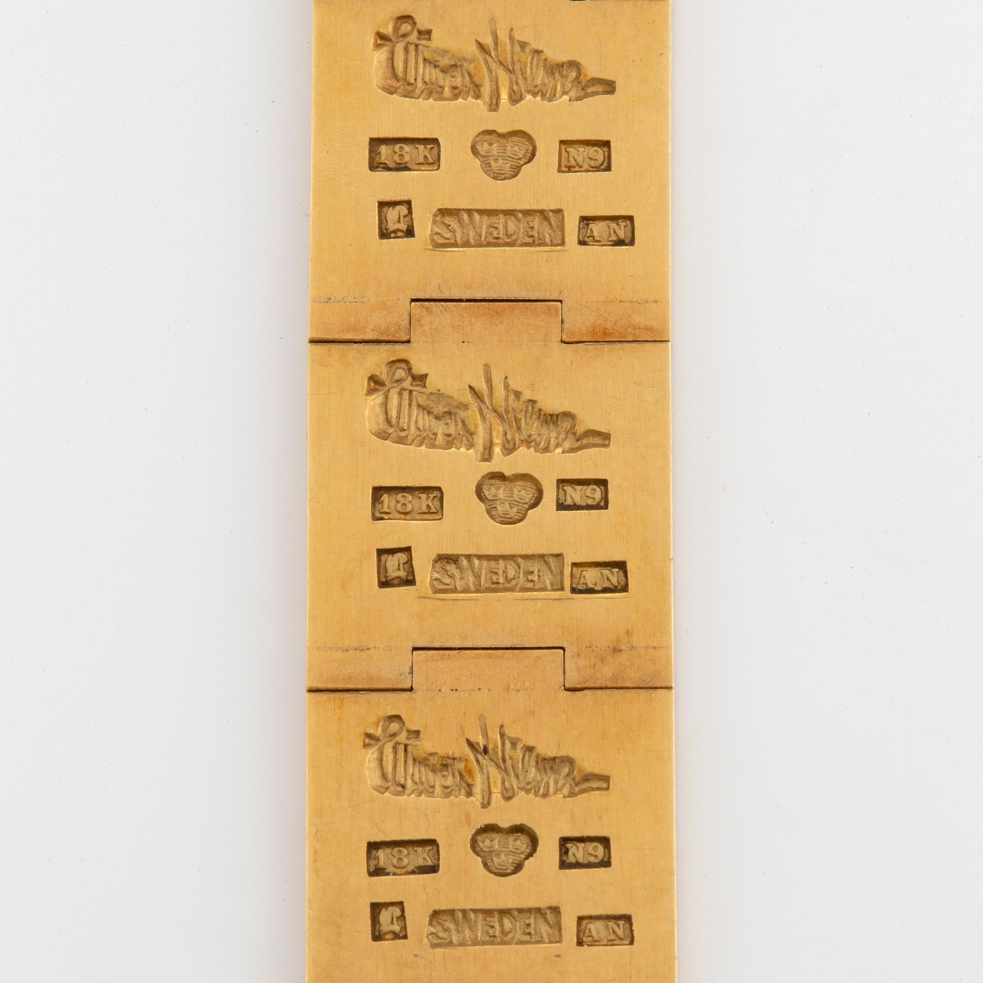 Wiwen Nilsson, an 18K gold bracelet, Lund, Sweden 1963.