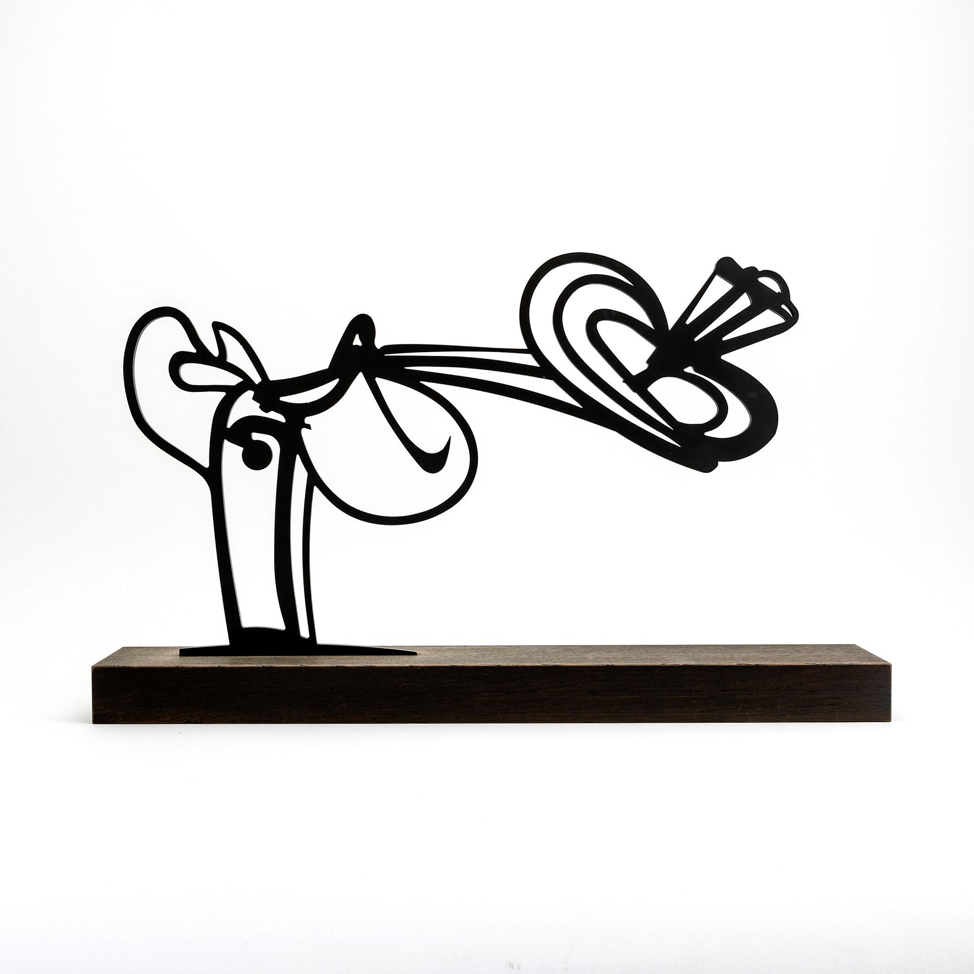 Carl Fredrik Reuterswärd, sculpture painted iron, signed 05, 2/4.