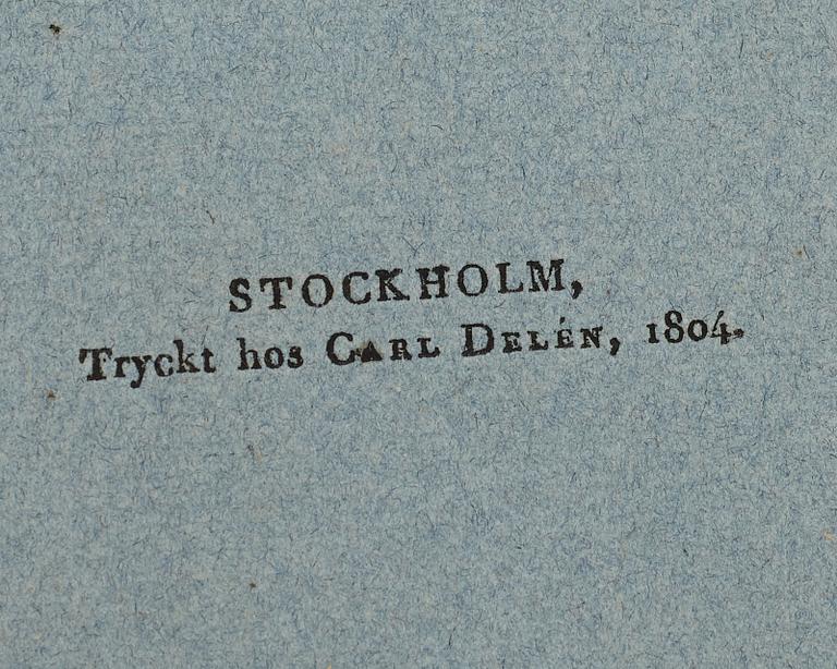 JOHAN WILHELM PALMSTRUCH, "Svensk Botanik, vol I-V. 1803-1805.