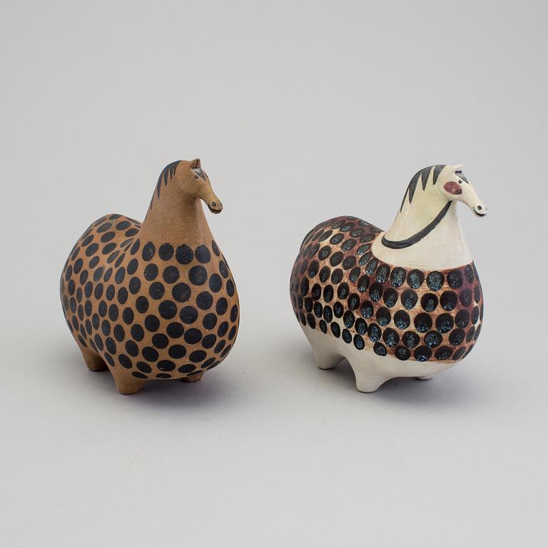 STIG LINDBERG, two stoneware figurines, Gustavsberg 1950/60s.