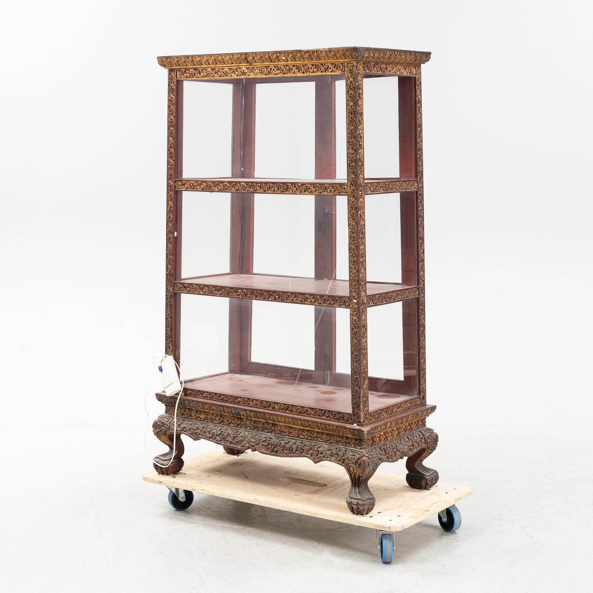 Display cabinet Southeast Asia 20th century.