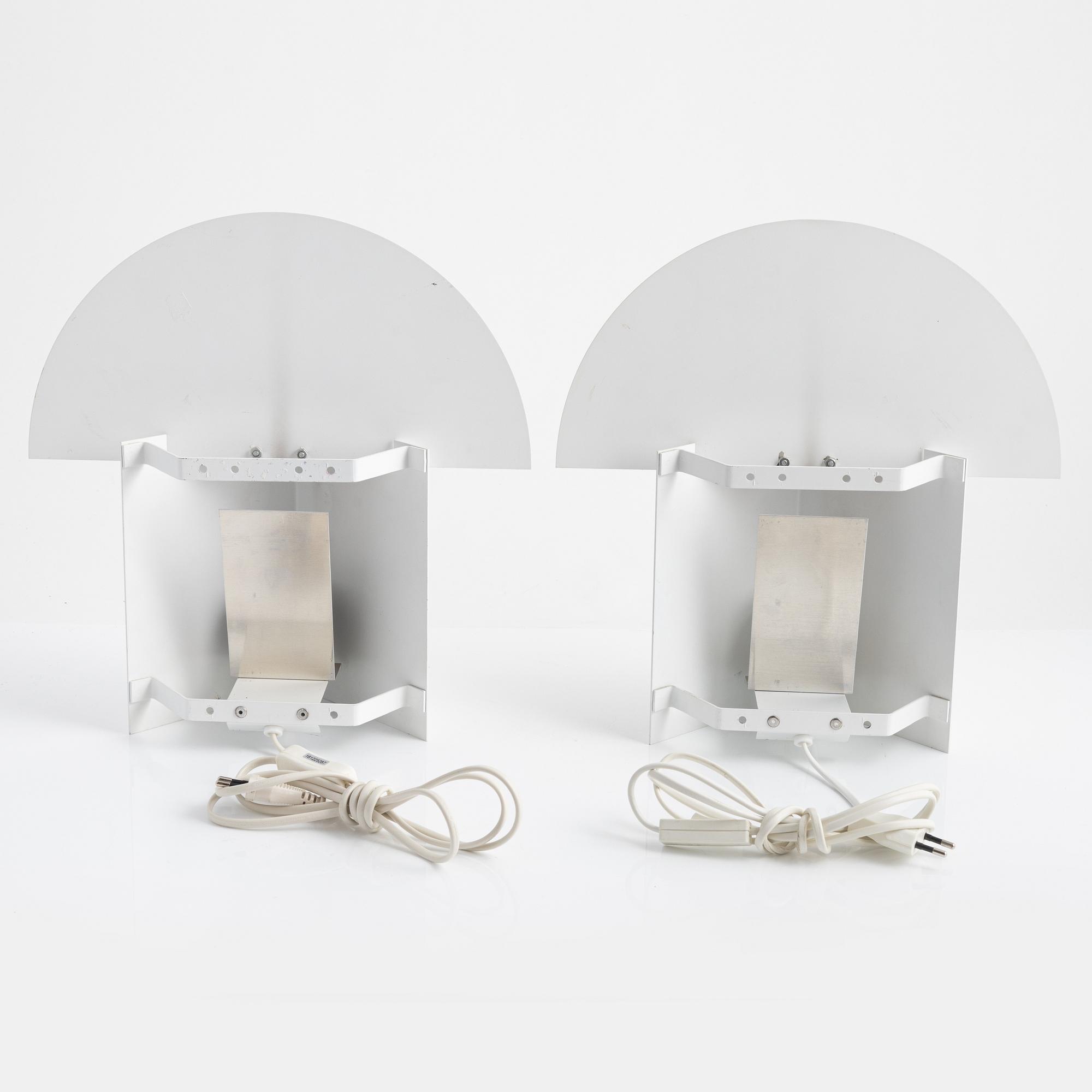Olle Andersson, a pair of 'No neon' wall lamps, Boréns, 1980's/90's.