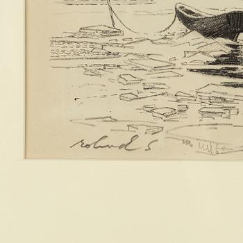 Roland Svensson, 4 litografier, signerade och en numrerad 36/100.