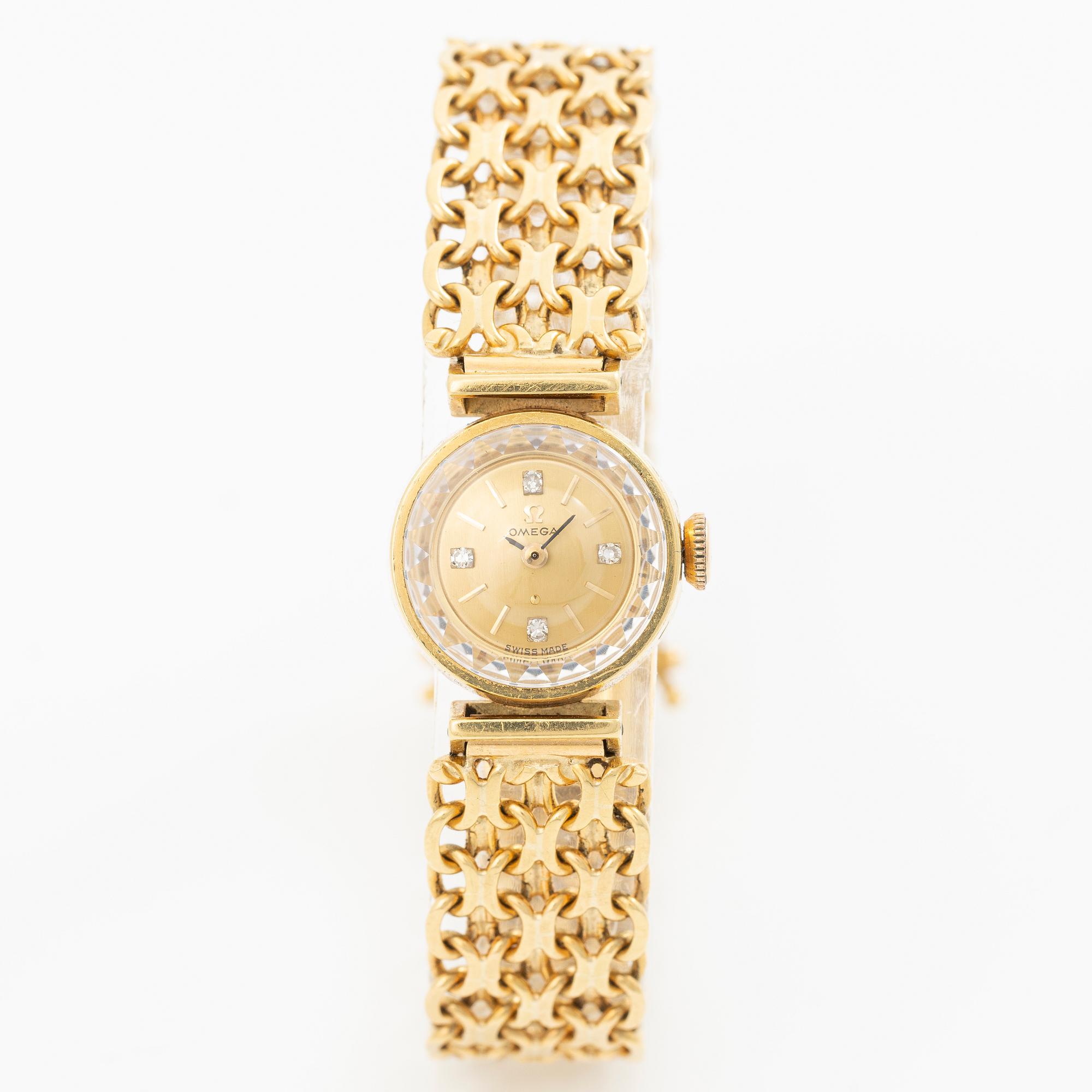 Omega, “Diamond Dial”, wristwatch, 17 mm.
