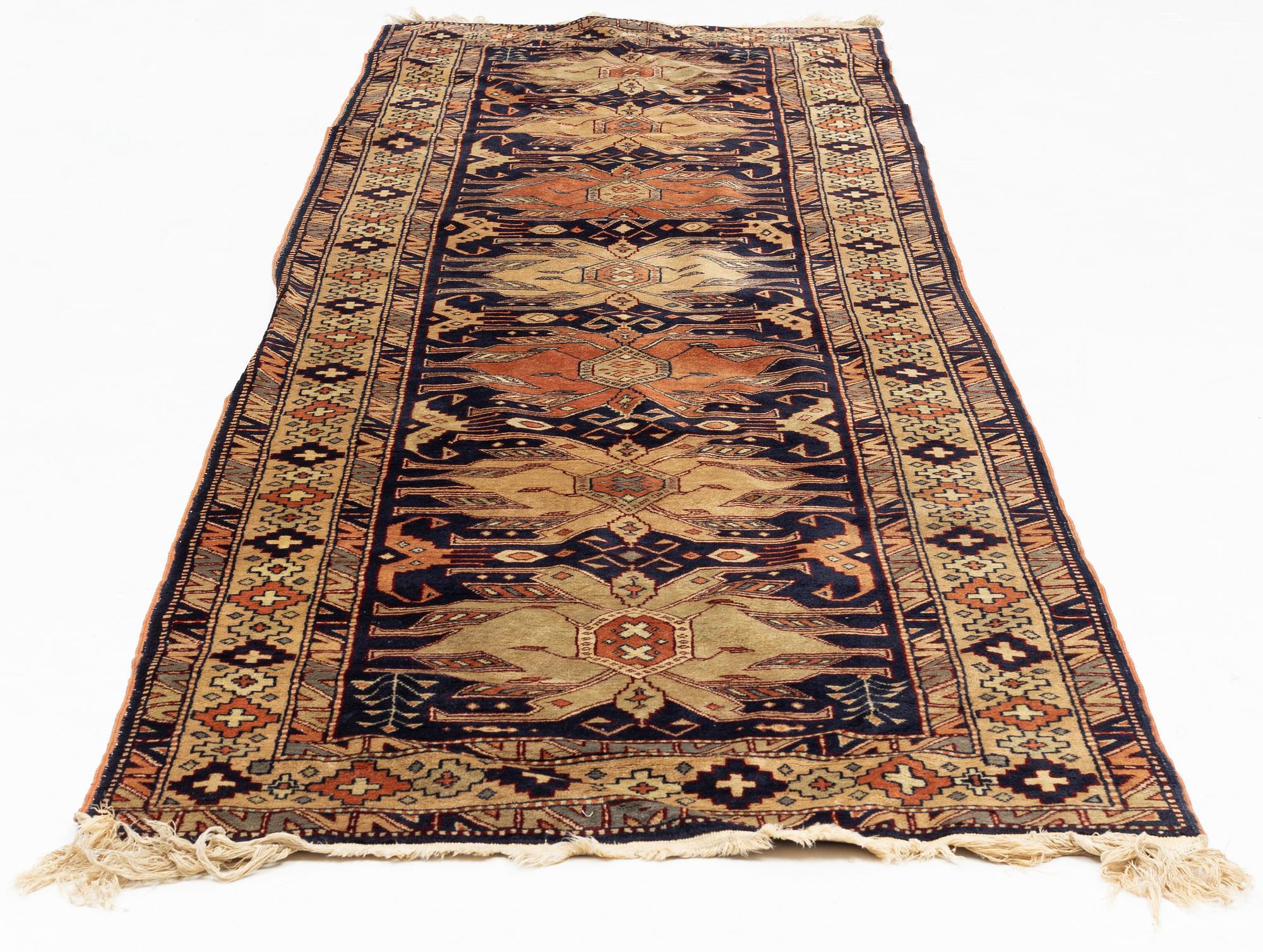 A runner, Old, possibly Ardabil, c. 340 x 92 cm.