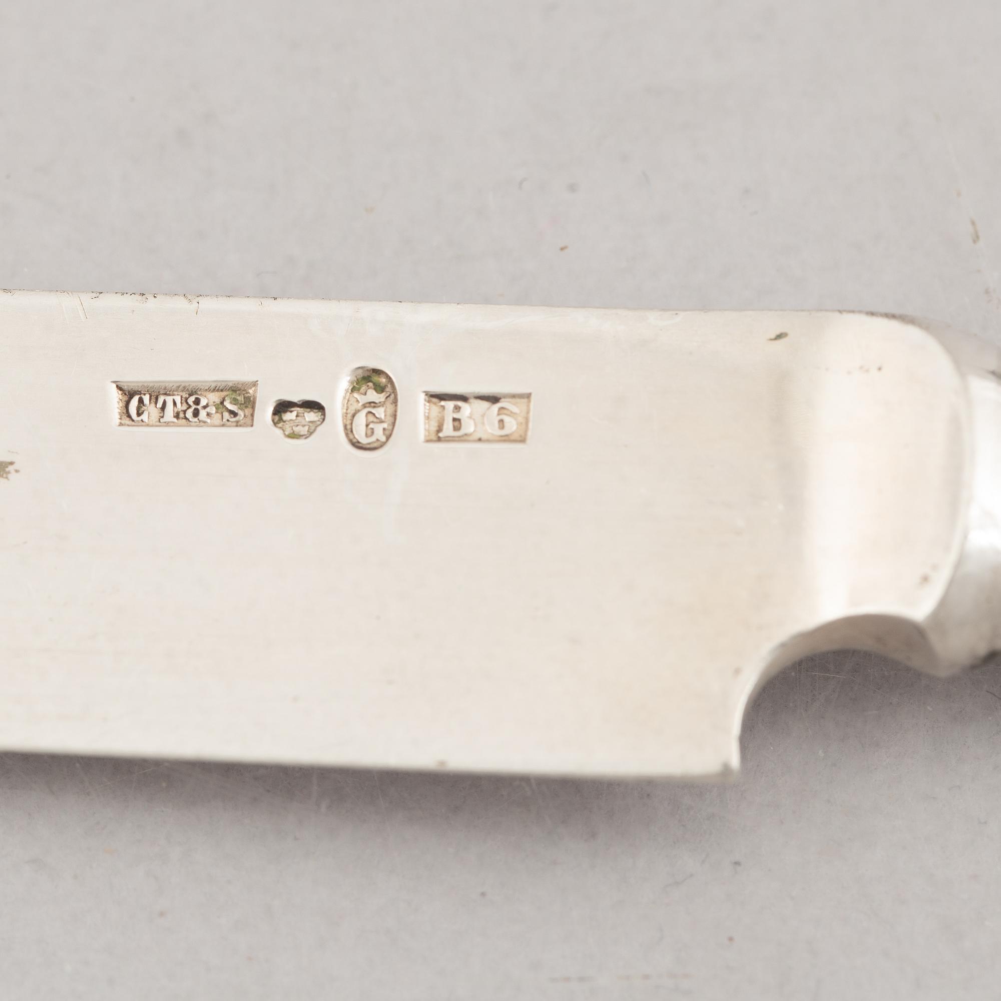 A Swedish Silver Travel Cutlery Set, mark of Carl Tengstedt & Son, Gothenburg 1880-81 (3 pieces).