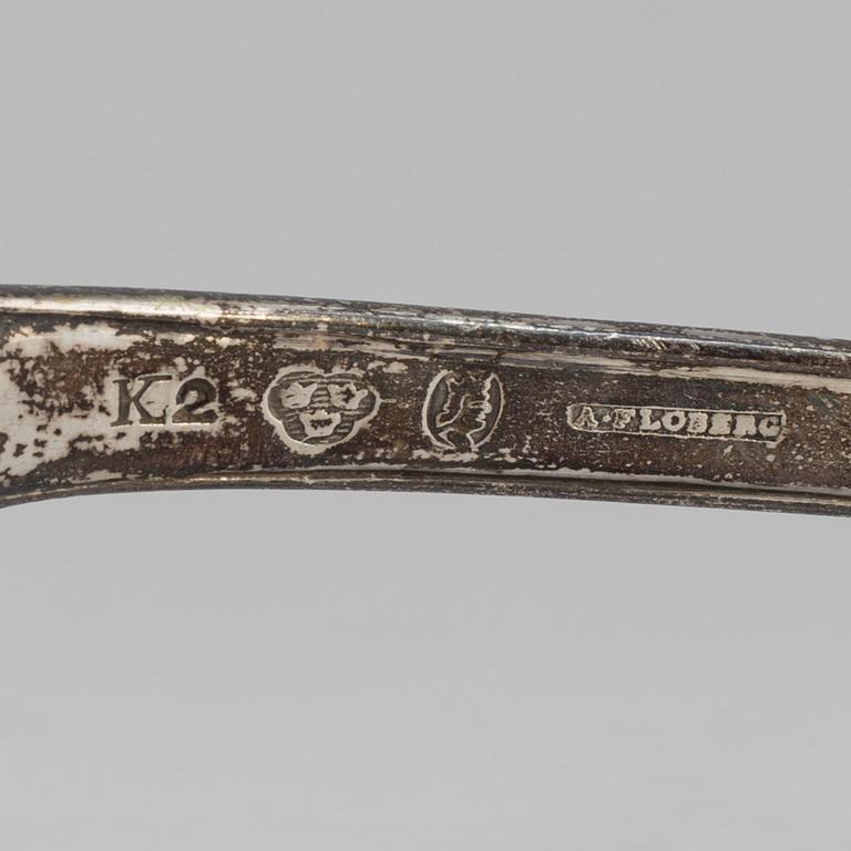 A Swedish 18th century silver serving-spoon, mark of Arvid Floberg, Stockholm 1792.