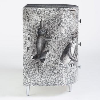 Piero Fornasetti, a "Scimmie & Co" chest of drawers, Fornasetti, Italy, Milano 2018.