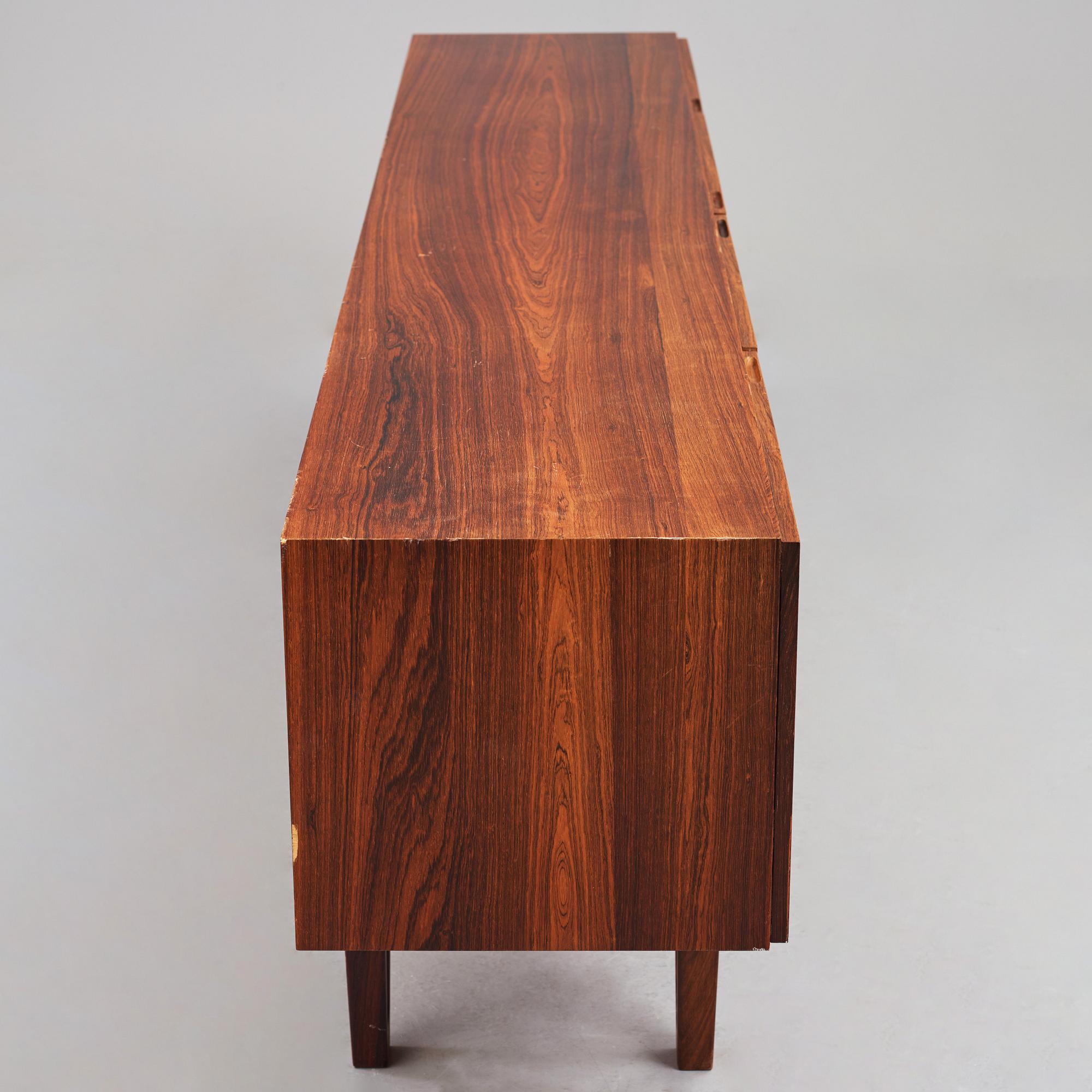 Ib Kofod-Larsen, a rosewood sideboard, Seffle, Sweden 1960's.
