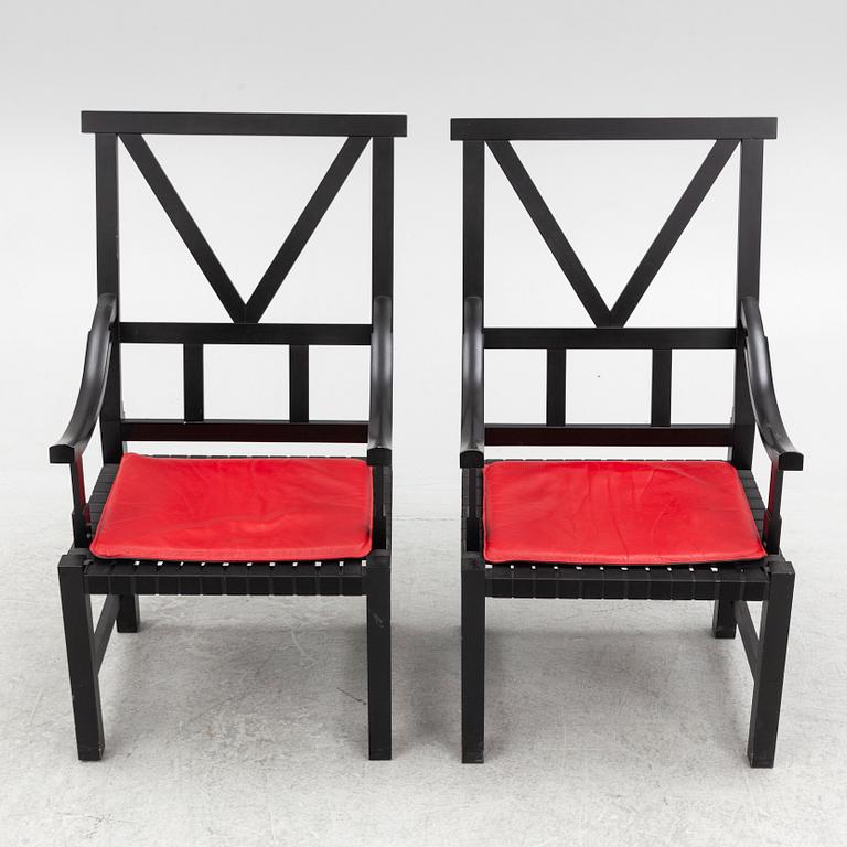 John Kandell, armchairs, a pair, "Victory", Källemo, after 1990.
