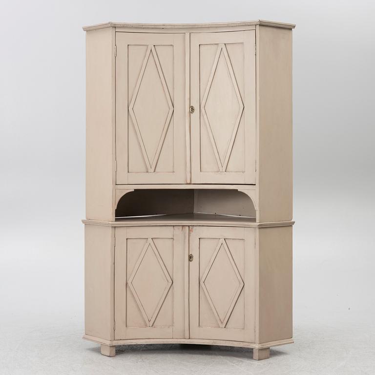 Corner cabinet, 19th century.