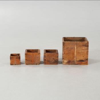 Four wooden measurements, second half of the 19th century.