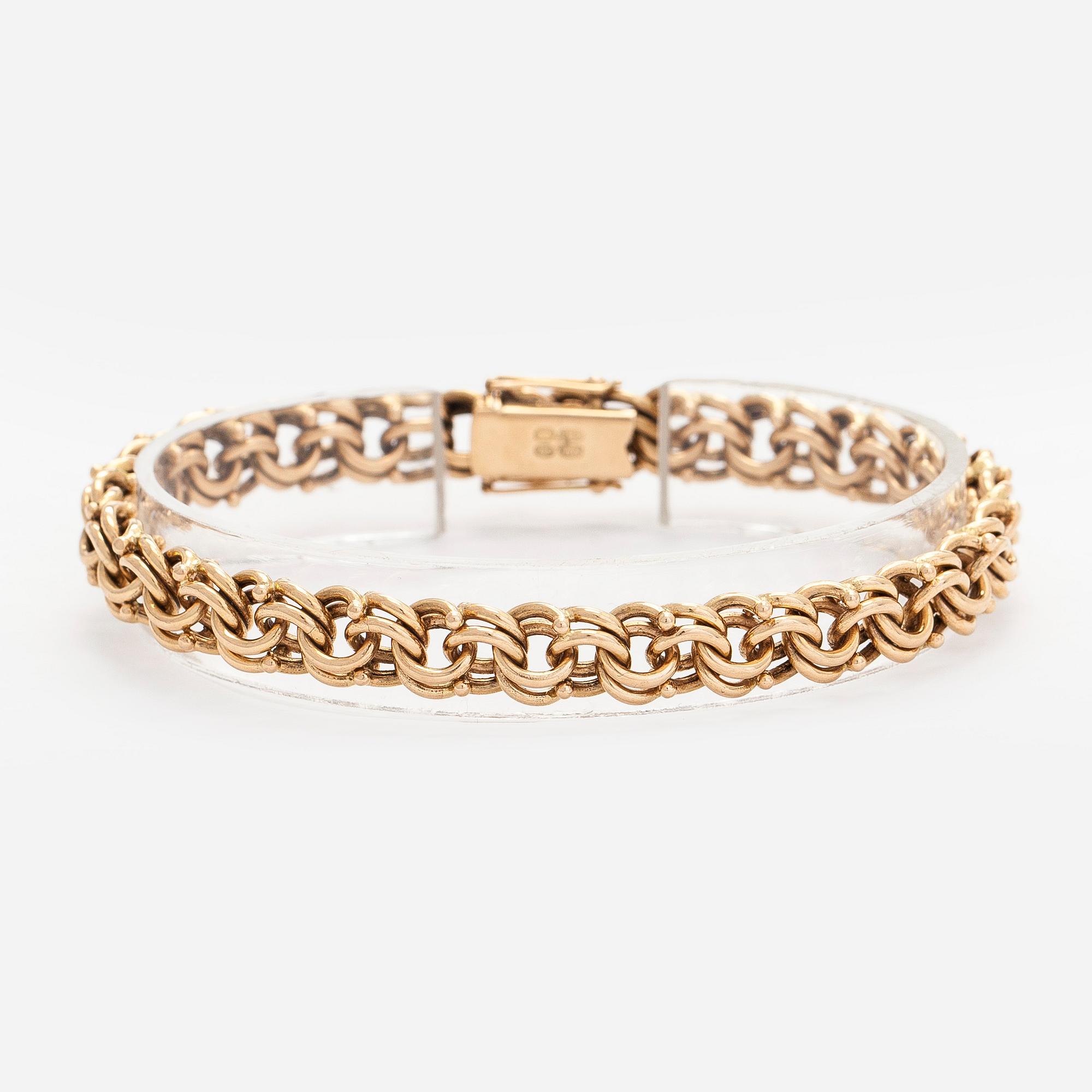 A 14K gold bracelet, Westerback Helsinki 1960.