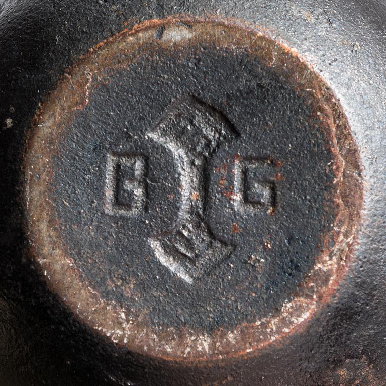 Bertel Gardberg, a mortar stamped GB.