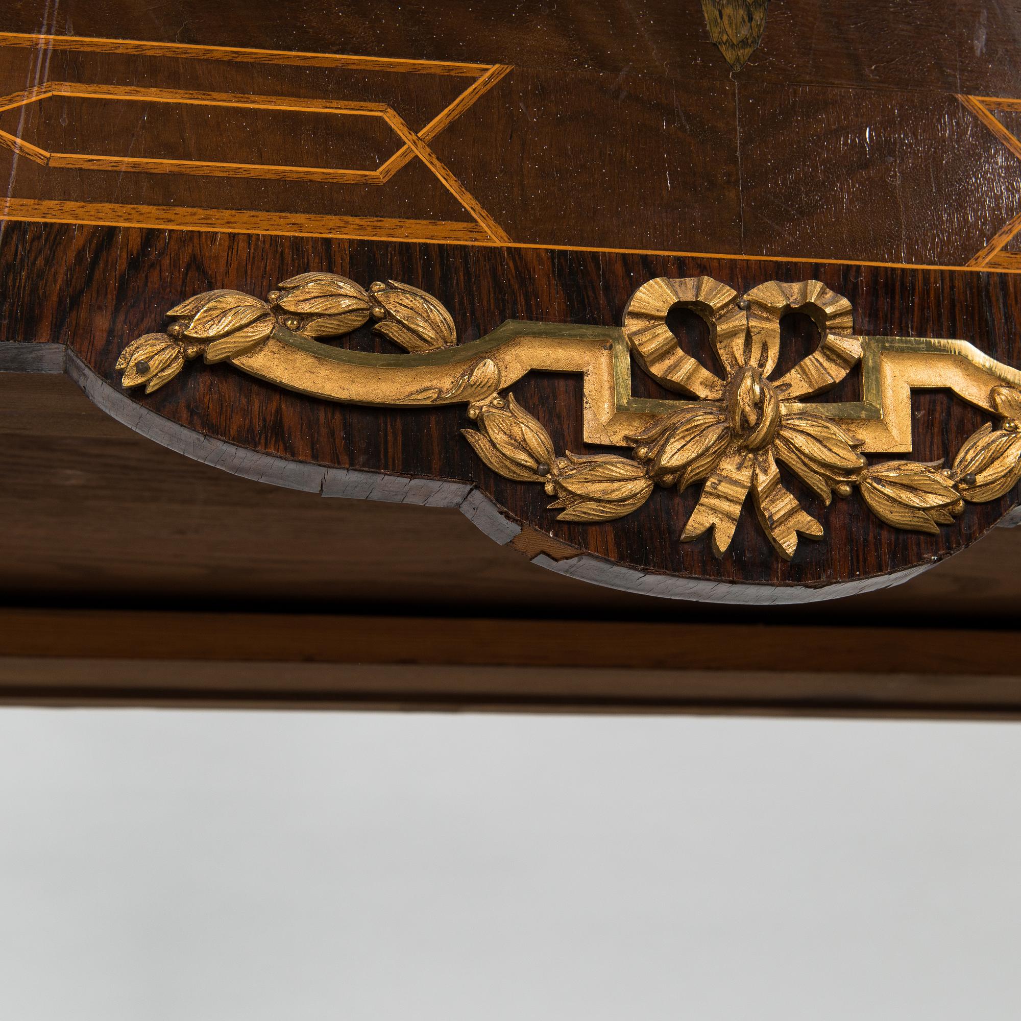 A Swedish Louis XVI-style chest of drawers, signed Arthur Karlström, Lysekil, Sweden, dated 1946.