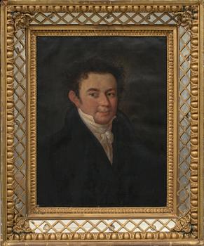 OKÄND KONSTNÄR, ett par, olja på duk. 1800-talets första del.