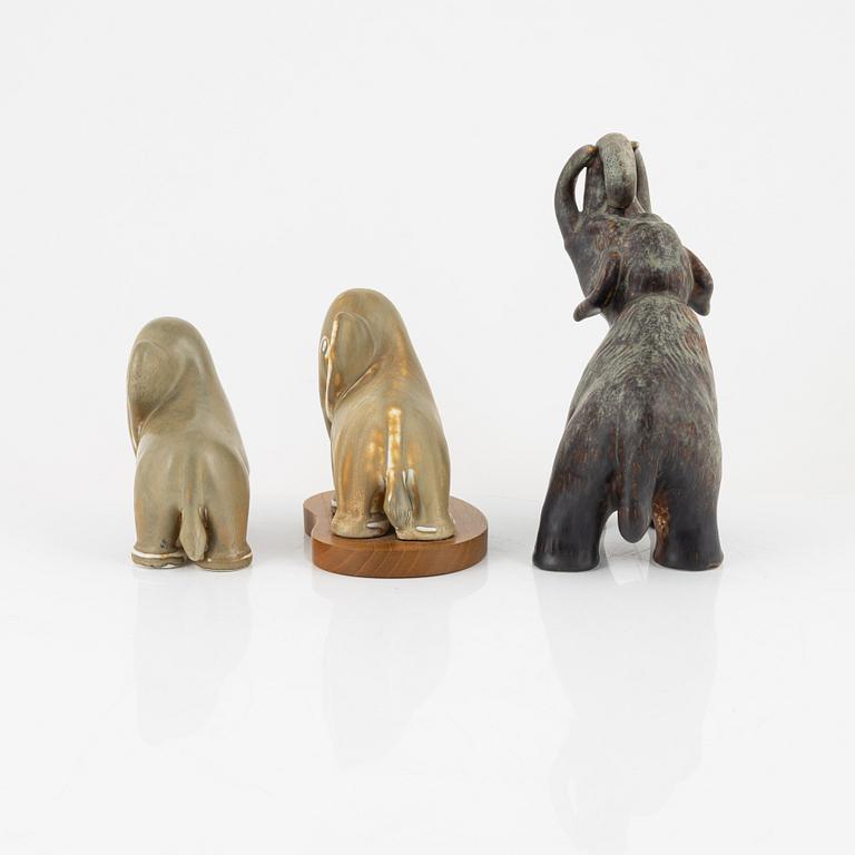Gunnar Nylund, a group of three stoneware figurines, Rörstrand.