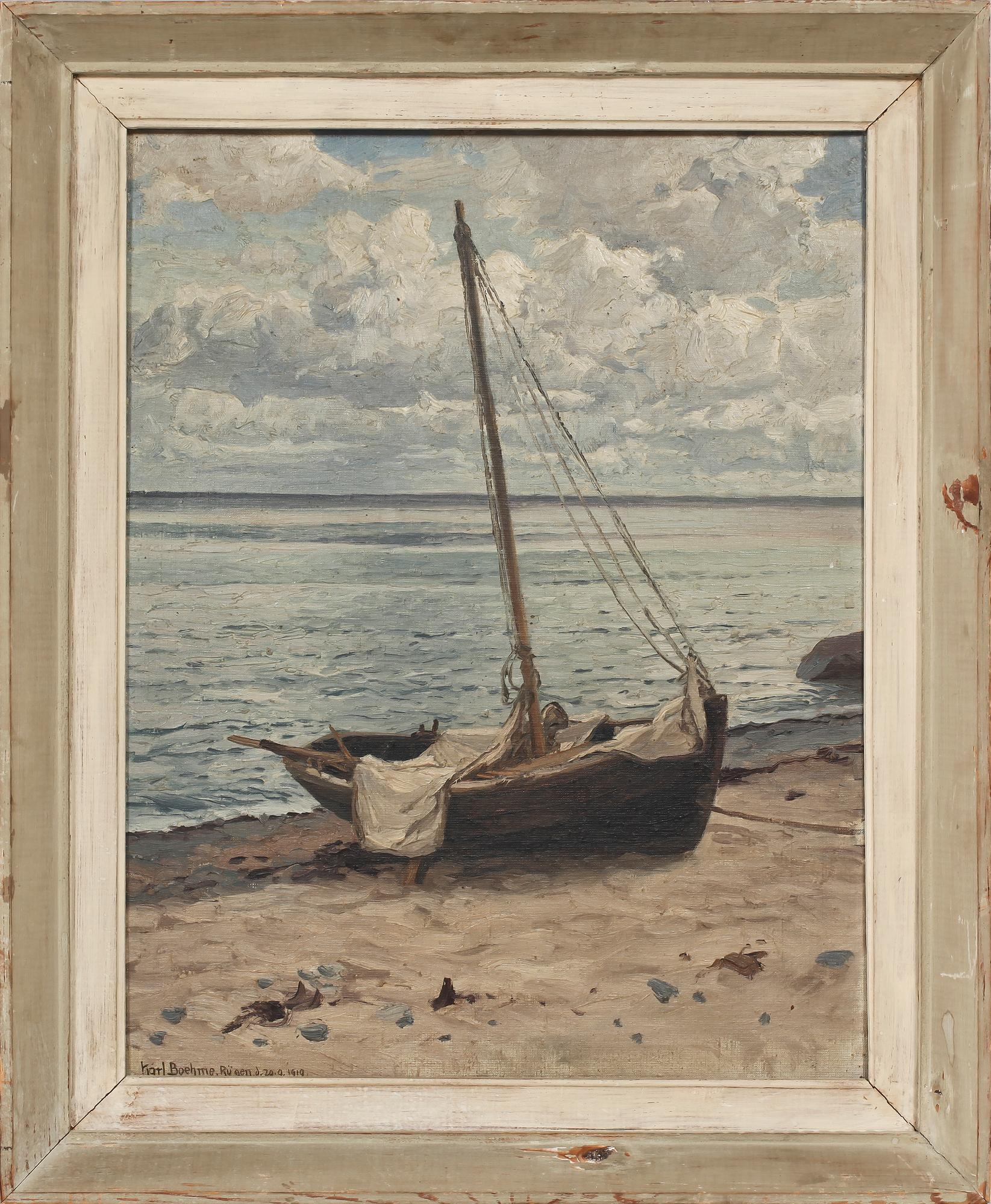 KARL THEODOR BOEHME, olja på duk, sign o dat Rügen 20/9 1919.