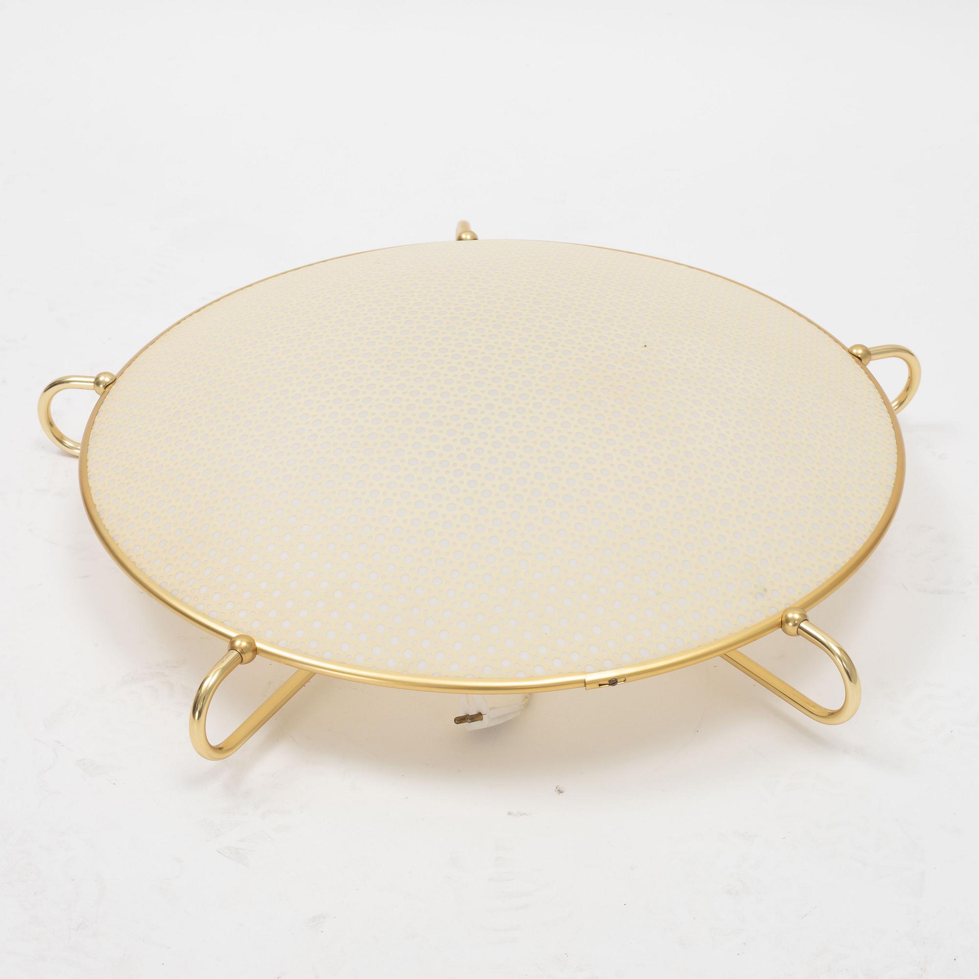 A brass ceiling light, Erco Leuchten, Germany, second half of the 20th Century.