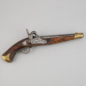 A Swedish rifled percussion pistol 1820-57 pattern.