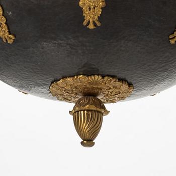 An empire style ceiling light, second half of the 20th century.