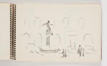 Lotte Laserstein, 10 små skissblock med teckningar.