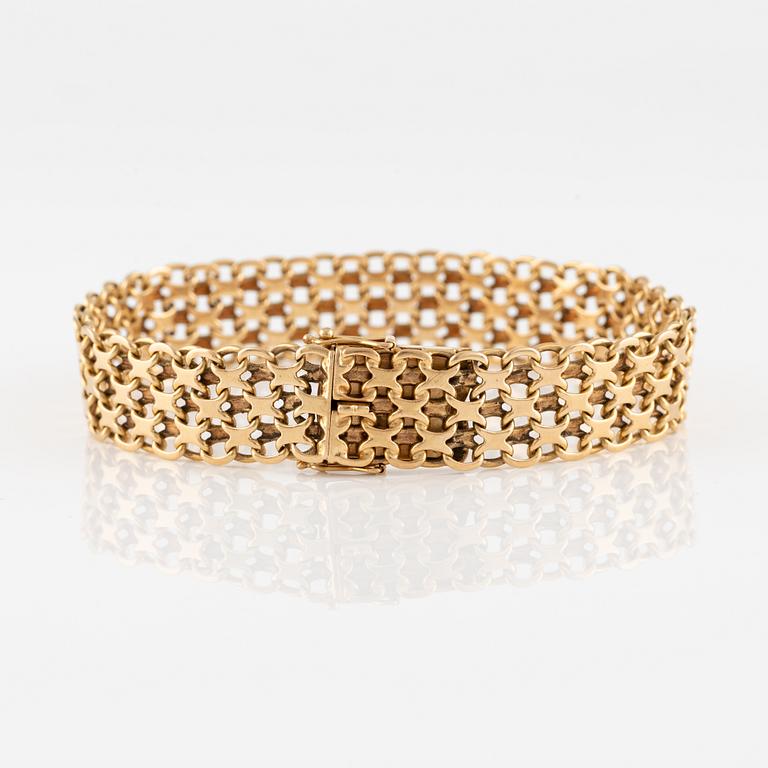 Armband 18K guld, X-länk.