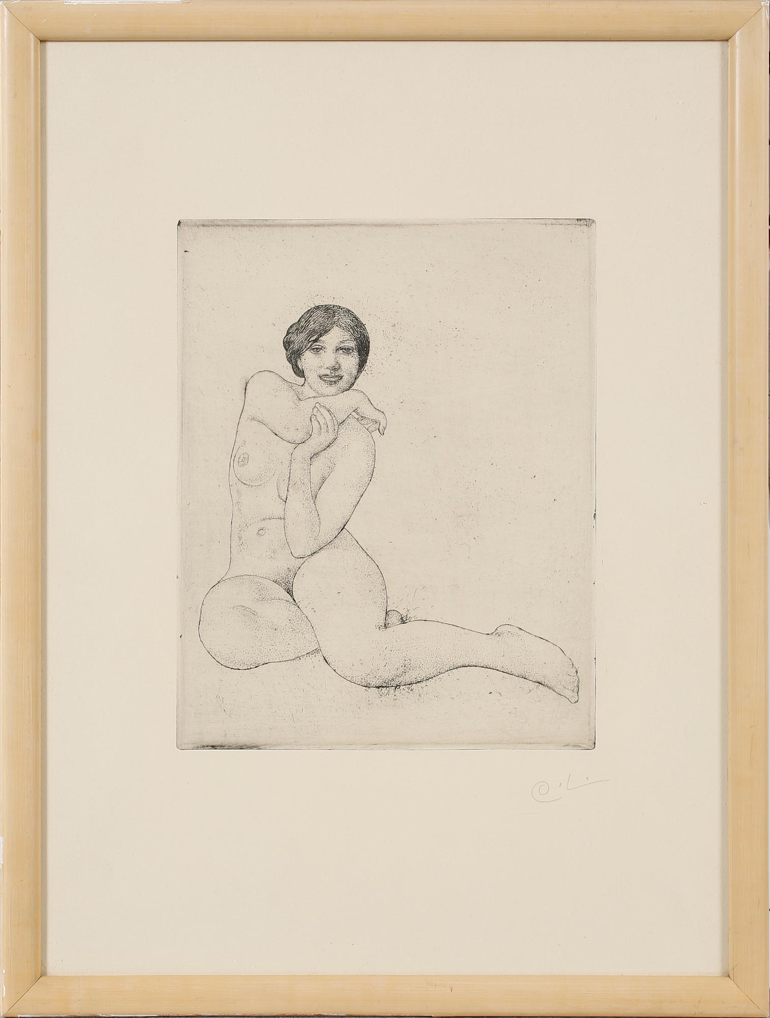 CARL LARSSON, an etching, signed.