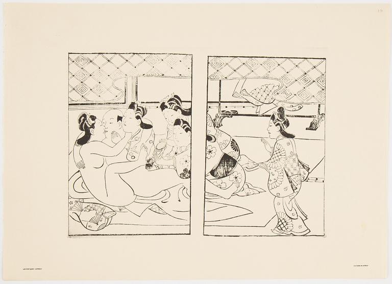 Mapp av Francois Poncetton, Les Erotiques Japonais, Paris, Editions du Siecle, 121 Bouleard Saint-Michel. MCMXXV.