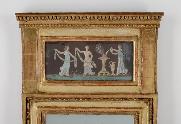 SPEGEL, sengustaviansk, omkring 1800.