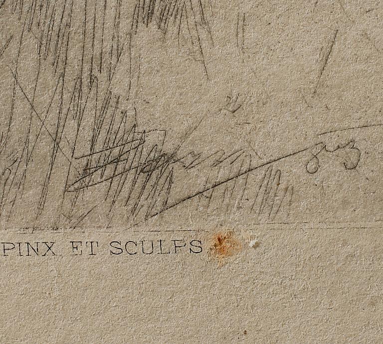 ANDERS ZORN, etsning, signerad i plåten, utförd 1883.