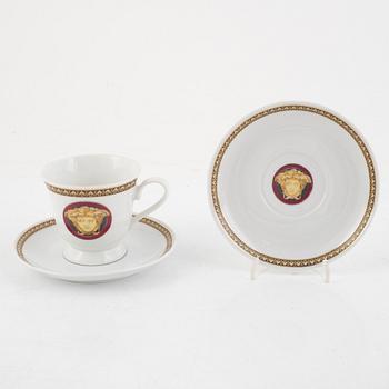 A 63-piece porcelain coffee and dinner service, "Medusa, Rosenthal for Versace.