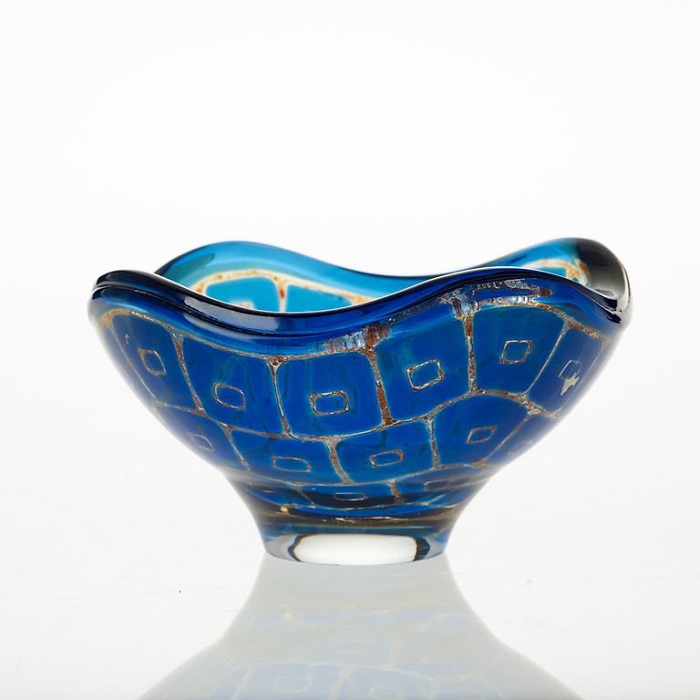 A Sven Palmqvist 'Ravenna' glass bowl, Orrefors 1972.