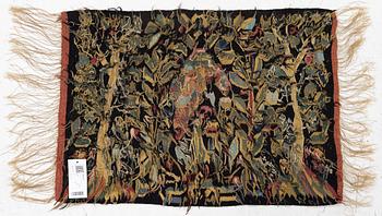 Textile, folk art, embroidered, dated 1943. ca 80 x 53.