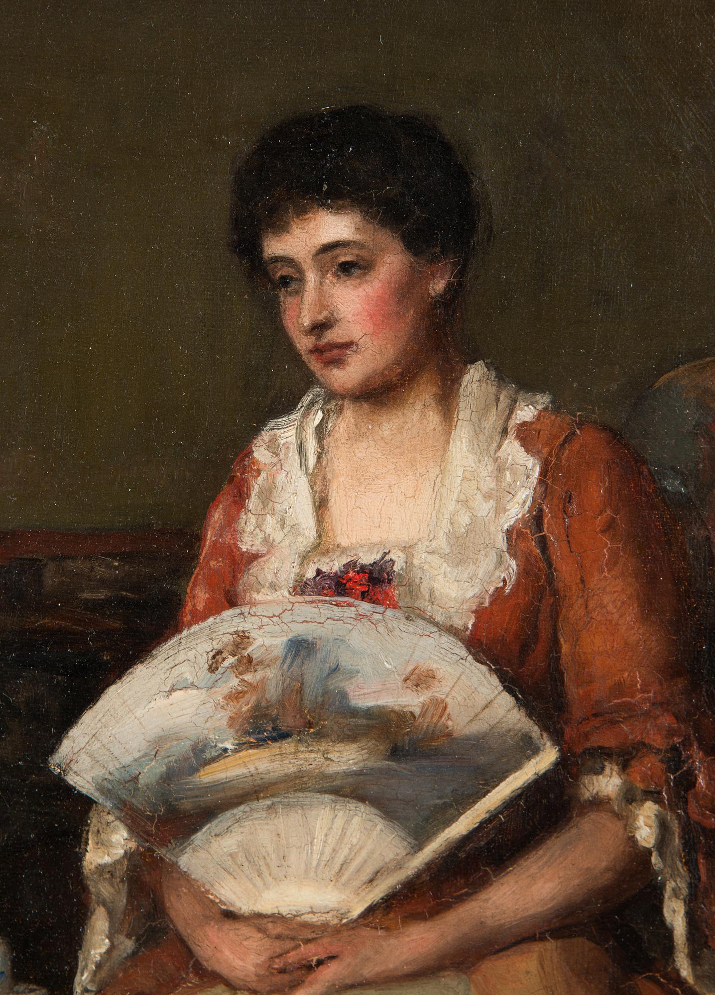 Arvid Liljelund, Woman with a fan.