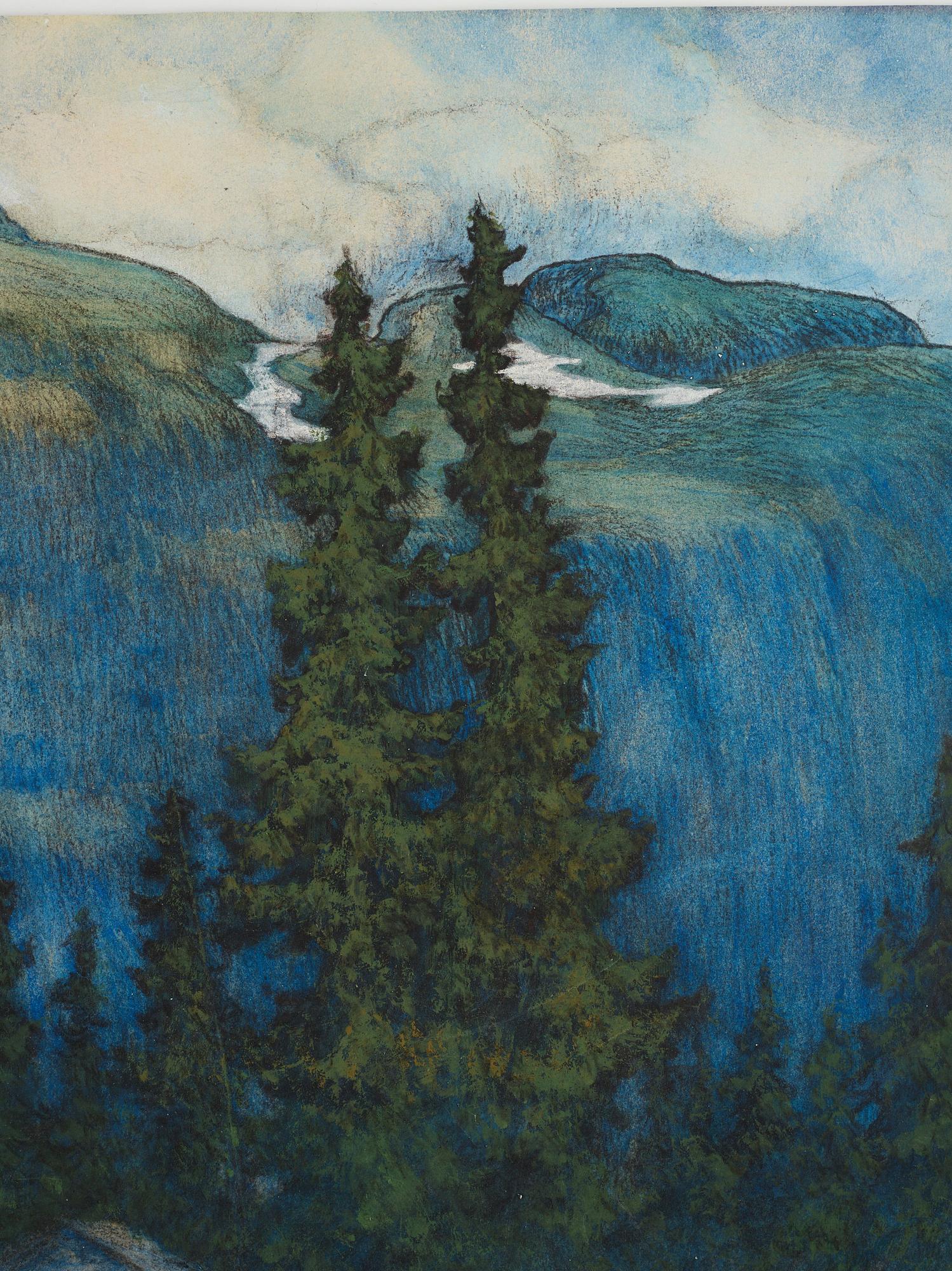 Helmer Osslund, "Från Lofsdalen", motiv från Härjedalen.
