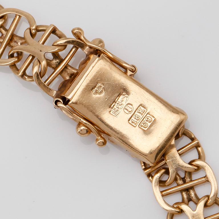 ARMBAND, 18K guld, svenska stämplar, 1946. Vikt ca 11 g.