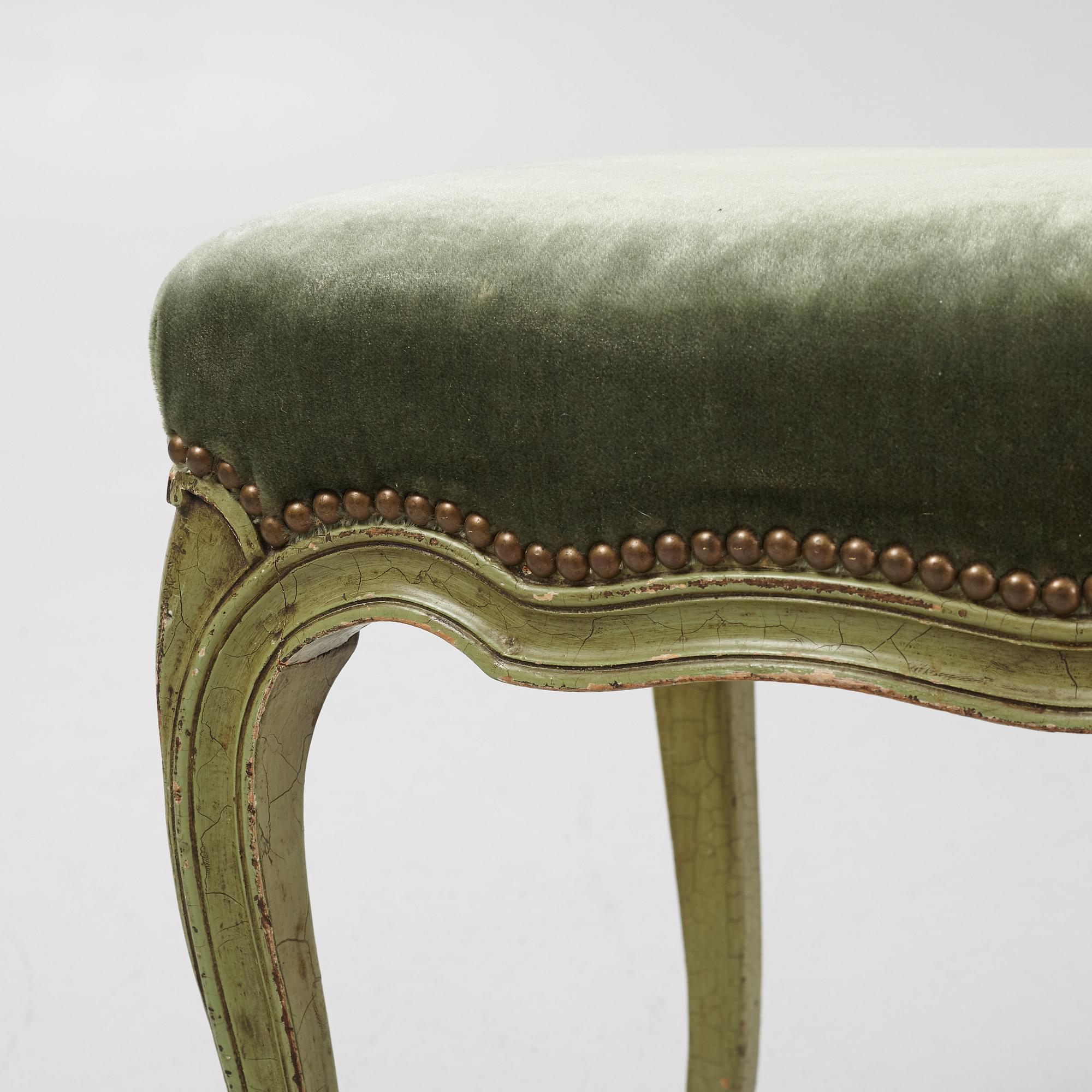 A Rococo style stool, 19th Century.