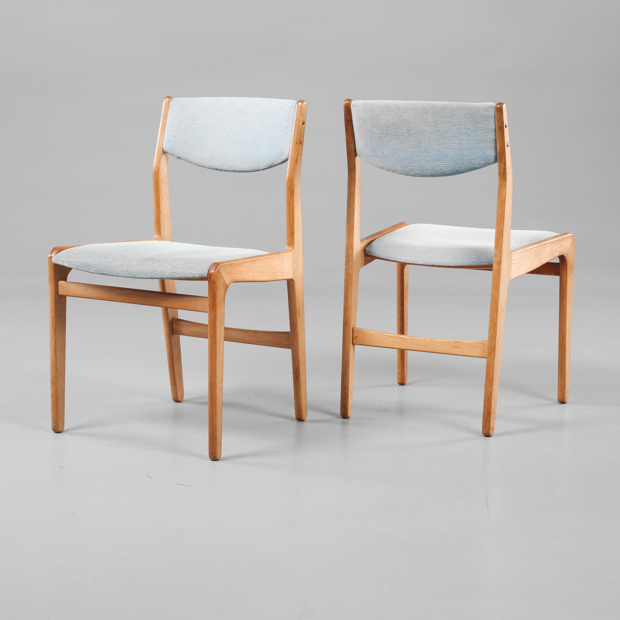 STOLAR, 8 st, "Nr. 104", Harbo Sølvsten och Palle Pedersen för J. C. A. Jensen, Aarhus, Danmark, omkring 1960.