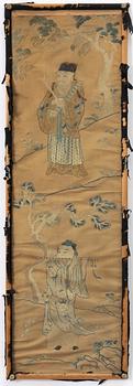 Silk embroidery, China, late Qing dynasty, circa 1900.